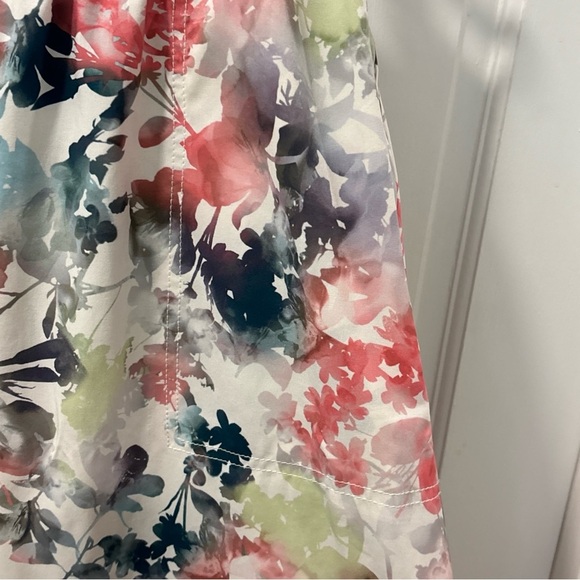 Athleta Jupe Savannah Floral Midi Skirt Size Large Watercolor Athletic Summer - Picture 5 of 10